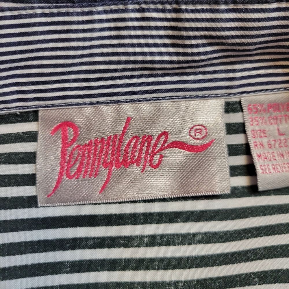 Pennylane Vintage Split Pattern Stripes Button Do… - image 8